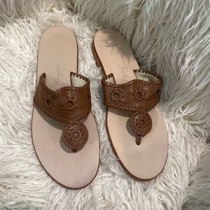 NEW Jack Rogers Sandals in Cognac Size 10
